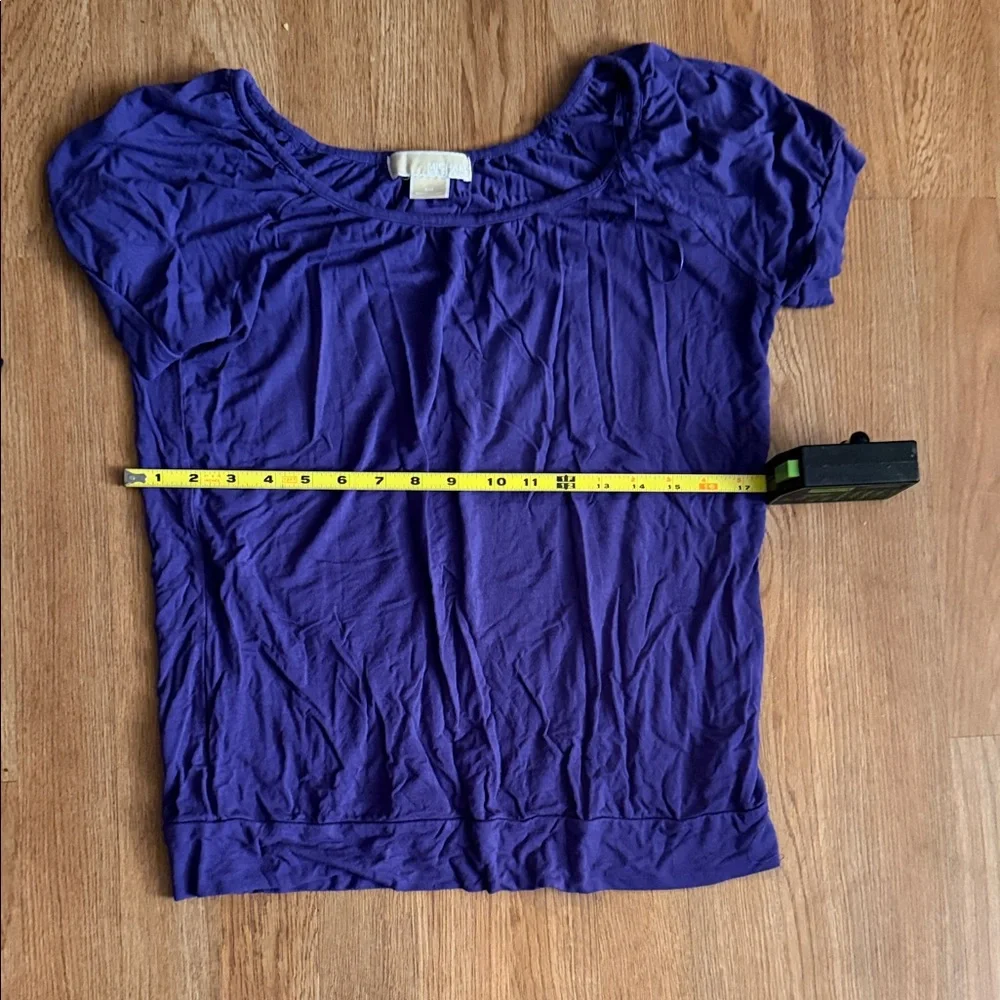 Michael Kors Rich Purple Short Sleeve Top‎